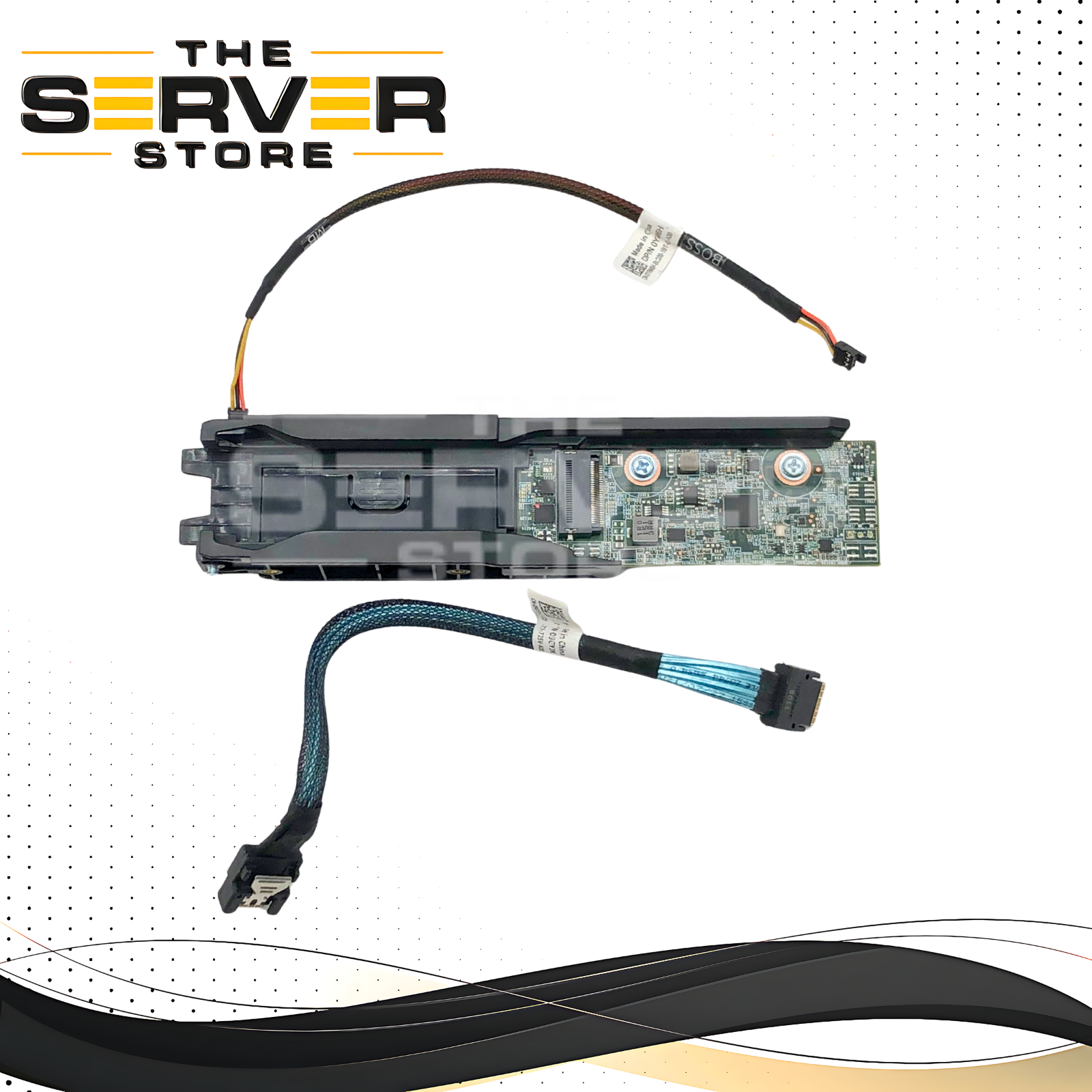 Dell PowerEdge R650 BOSS-S2 PCIe x8 Dual M.2 Slot Low-Profile Riser Card, With Cables. P/N: FGNRW, 0FGNRW.