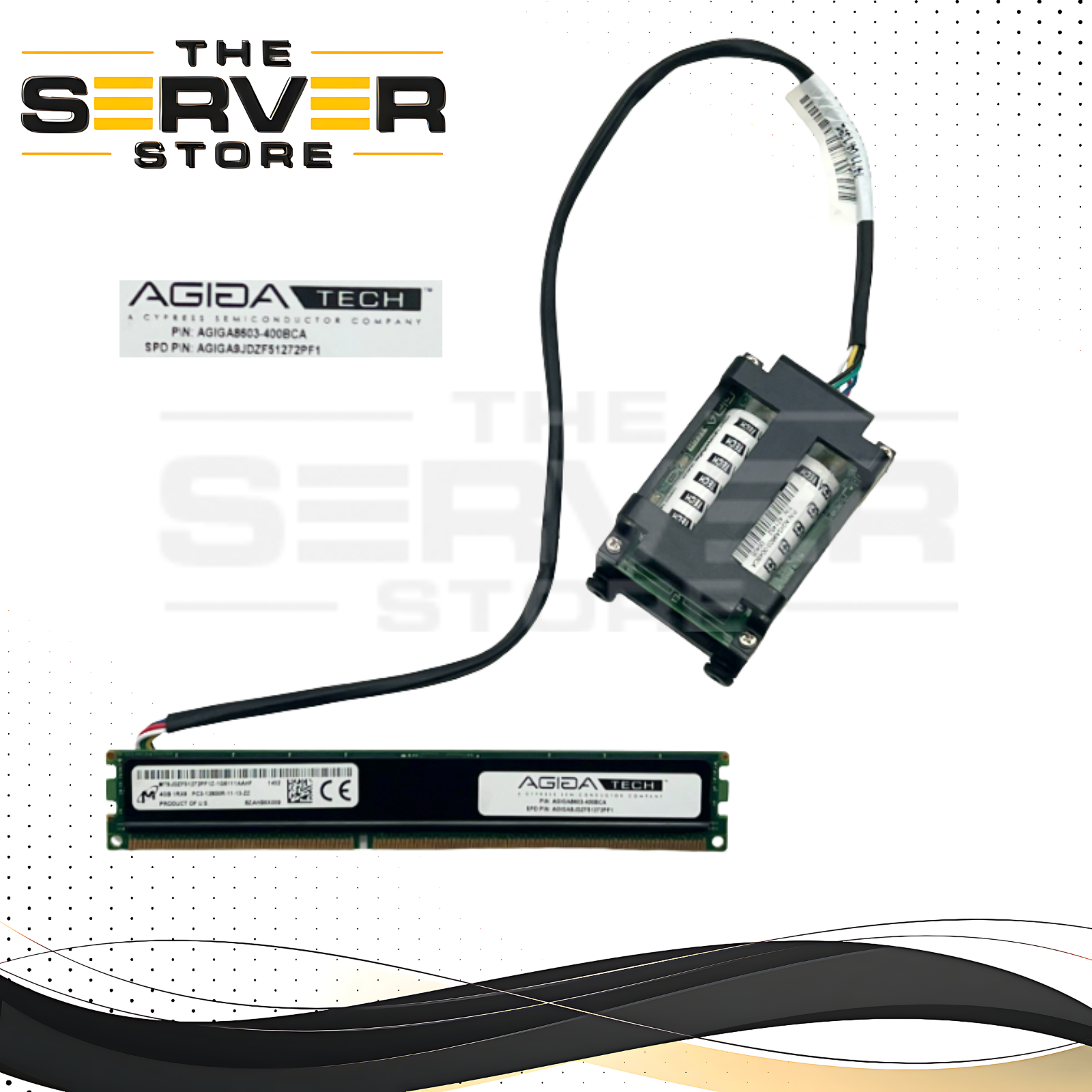 Agiga Micron 4GB DDR3-1600 PC3-12800r ECC NVDIMM-V w/ Battery AGIGA8603-400BCA