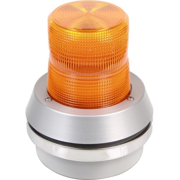 Edwards Signaling 51XBRFA120A XTRA-BRITE LED Beacon with Horn 120 VAC Amber Lens