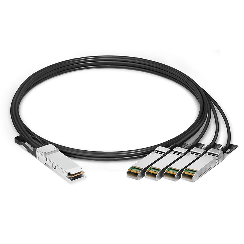 NSComm 200G PAM4 QSFP56 to 4x50G SFP56 Direct Attach PVC Copper Cable, up to 3m