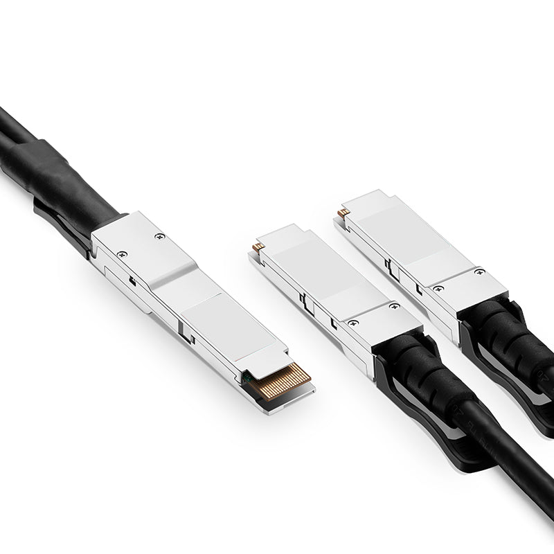 NSComm 200G PAM4 QSFP56 to 2x100G QSFP56 Direct Attach PVC Copper Cable, up to 3m