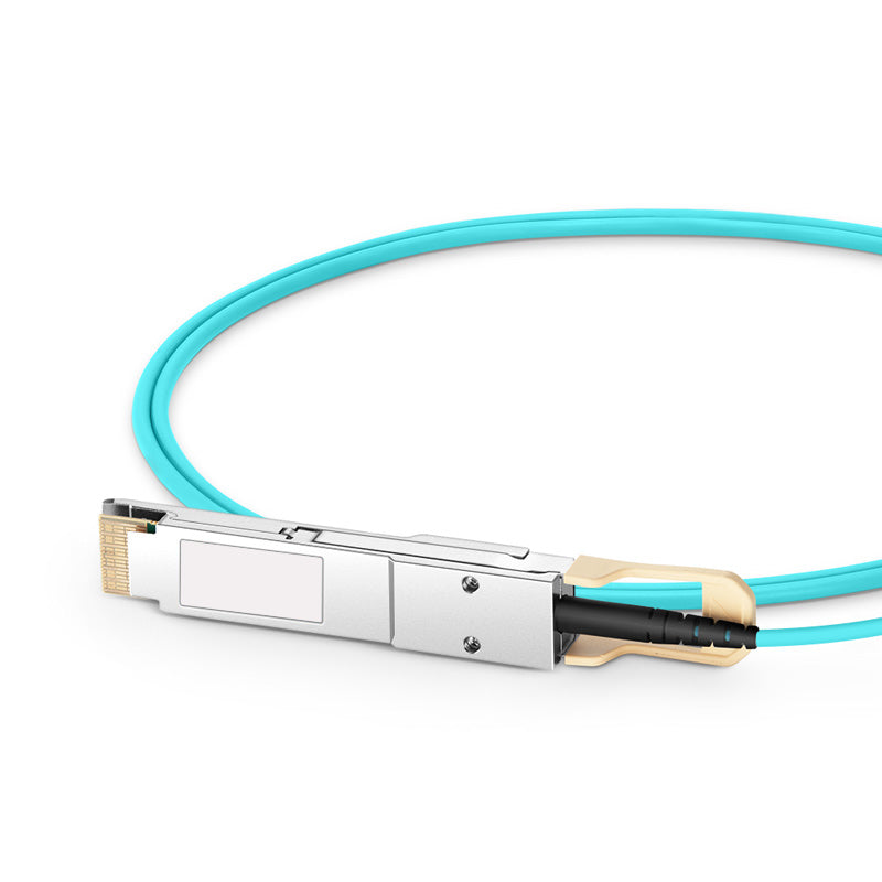 NSComm 200G QSFP56 to 2x100G QSFP56 Active Optical Cable, OM3 Multimode, up to 30m