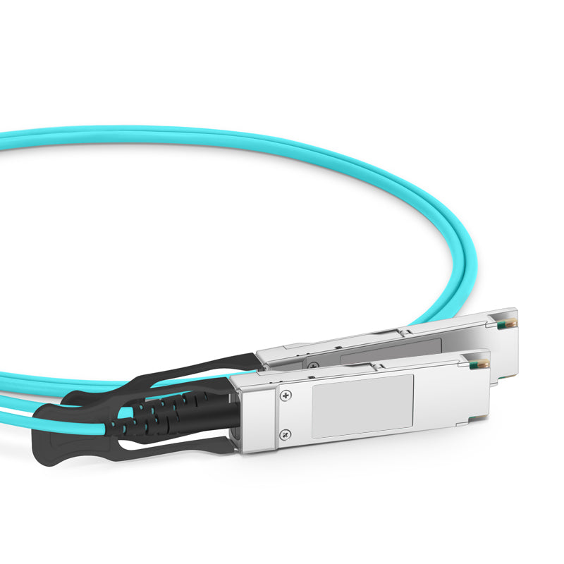 NSComm 200G QSFP56 to 2x100G QSFP56 Active Optical Cable, OM3 Multimode, up to 30m