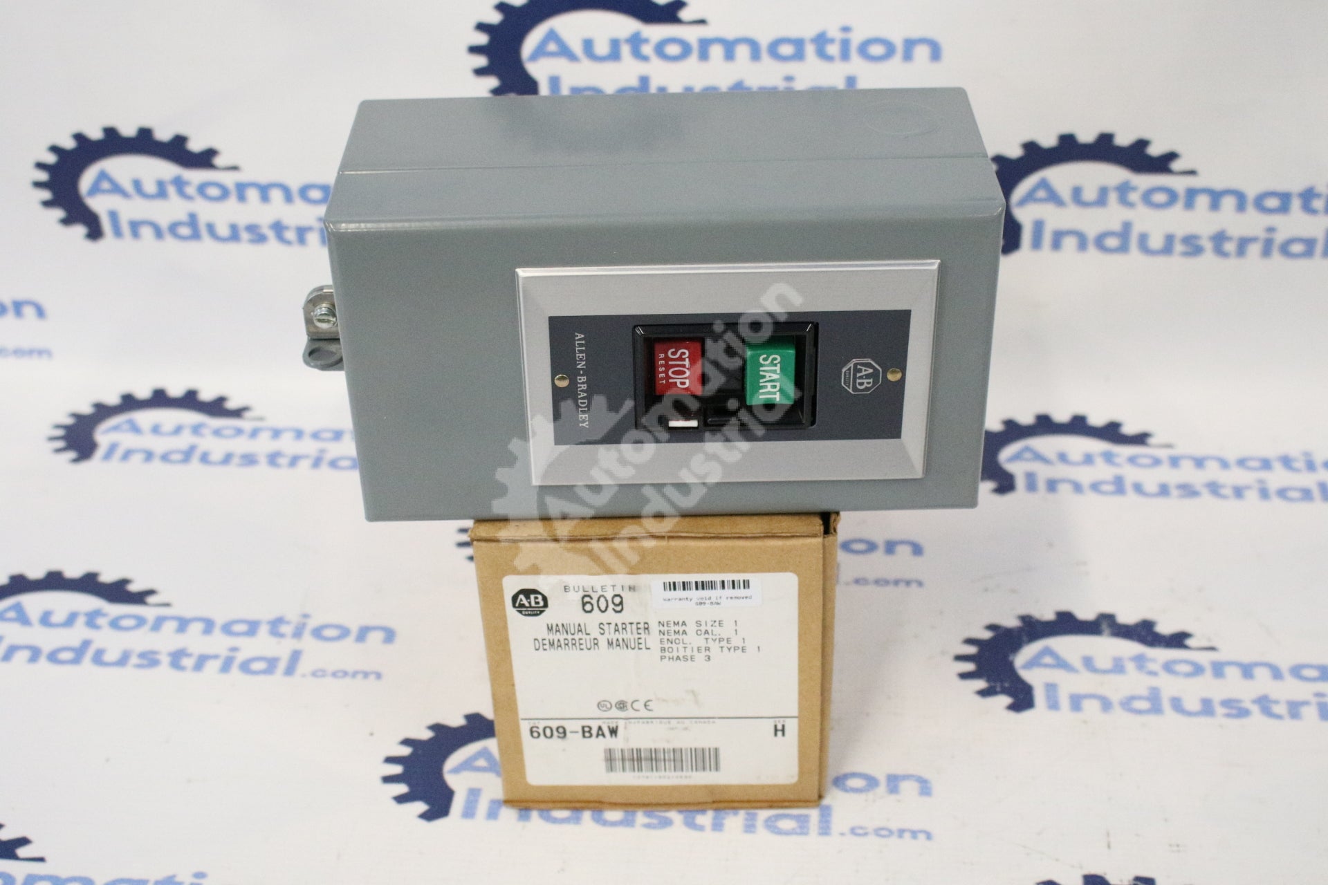 Allen-Bradley 609-BAW Manual Starter Nema 1 Phase 3