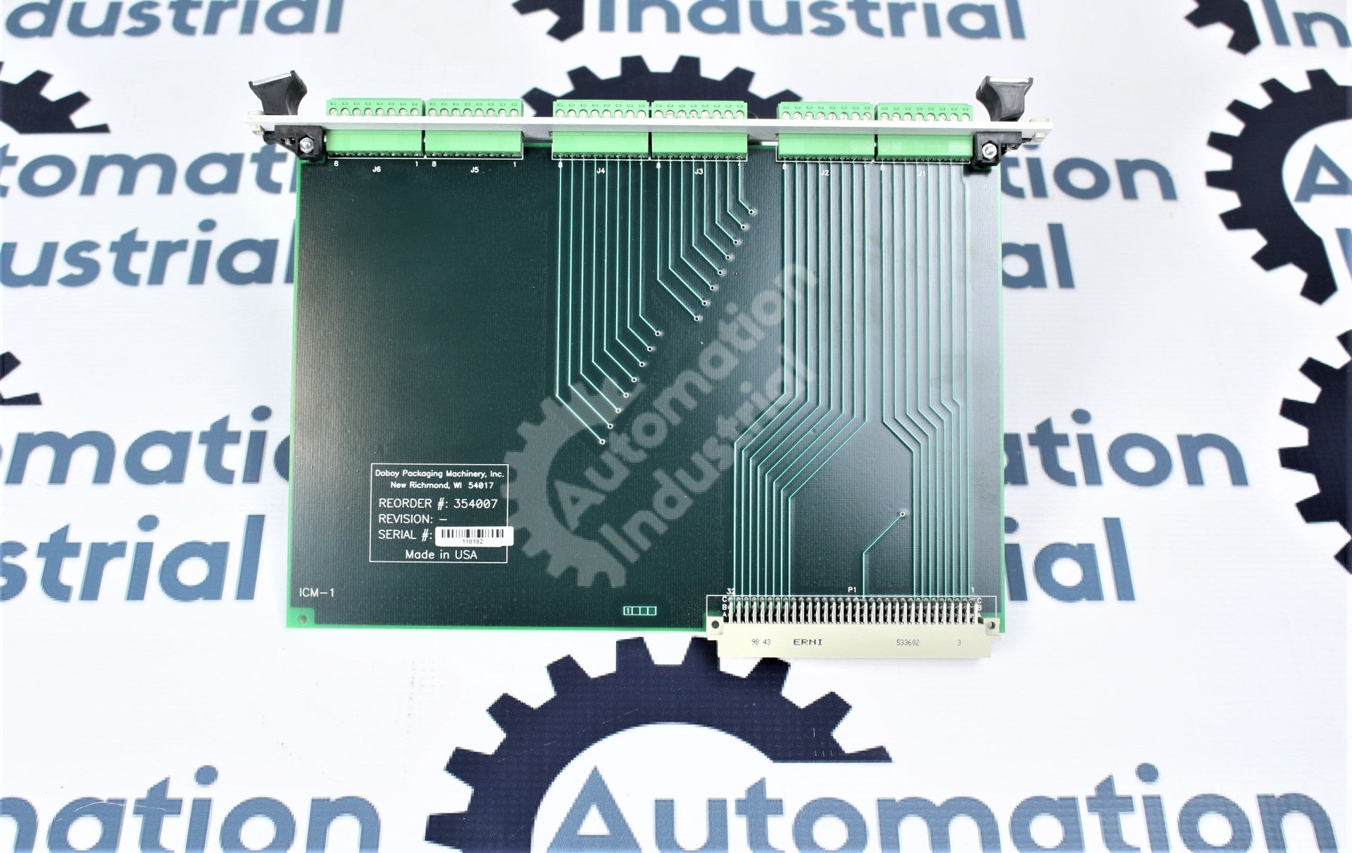 Doboy Packaging Machinery Inc 354007 Screw Terminal Interface Board