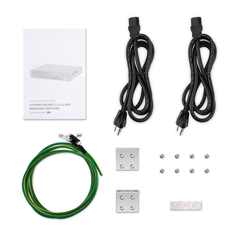 FS-S3410-24TS-P, 24-Port Gigabit Ethernet L2+ PoE+ Switch, 24 x PoE+ Ports @740W, with 2 x 10Gb SFP+ Uplinks and 2 x Combo SFP Ports, Stackable Switch, Broadcom Chip