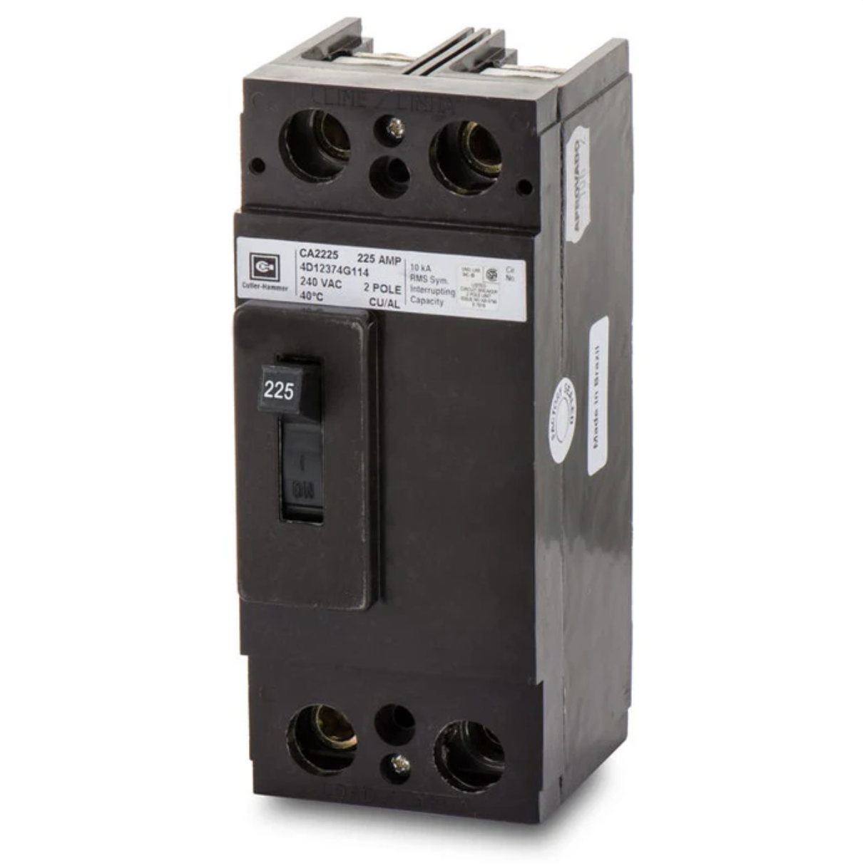 CA2225 | Eaton Cutler-Hammer 225A 2-Pole 240V Molded Case Circuit Breaker