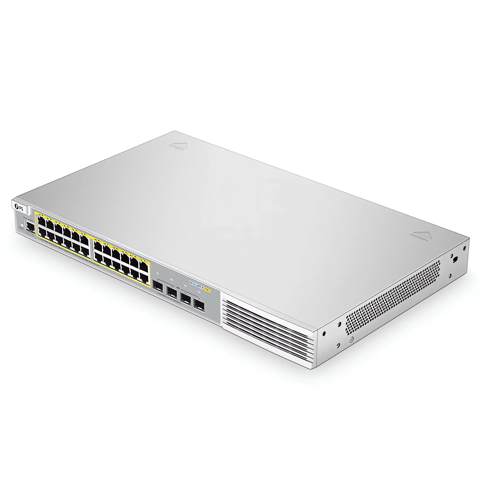 S3410L-24TF-P, 24-Port Ethernet L2+ PoE+ Switch, 24 x PoE+ Ports @370W, with 4 x 1Gb SFP Uplinks, PicOS®, Support MLAG, Broadcom Chip