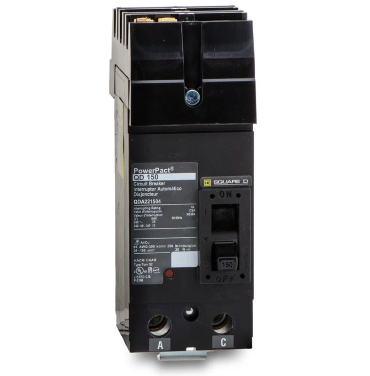 QDA221504 | Square D 2-Pole 150A 240VAC PowerPacT Q Molded Case Circuit Breaker
