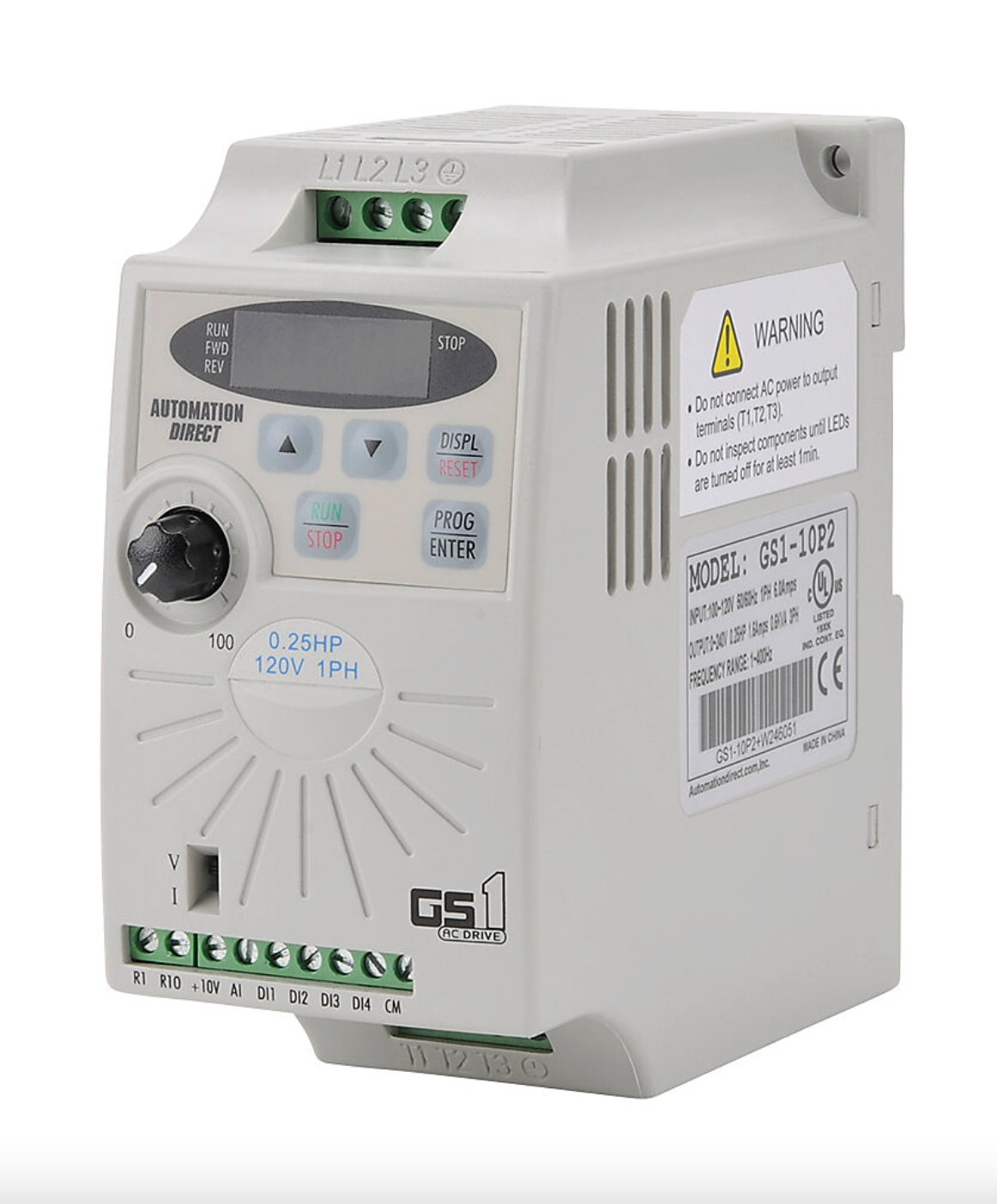 GS1-10P2 | Automation Direct GS1 120 VAC 1/4HP AC Micro Drive with RS-485