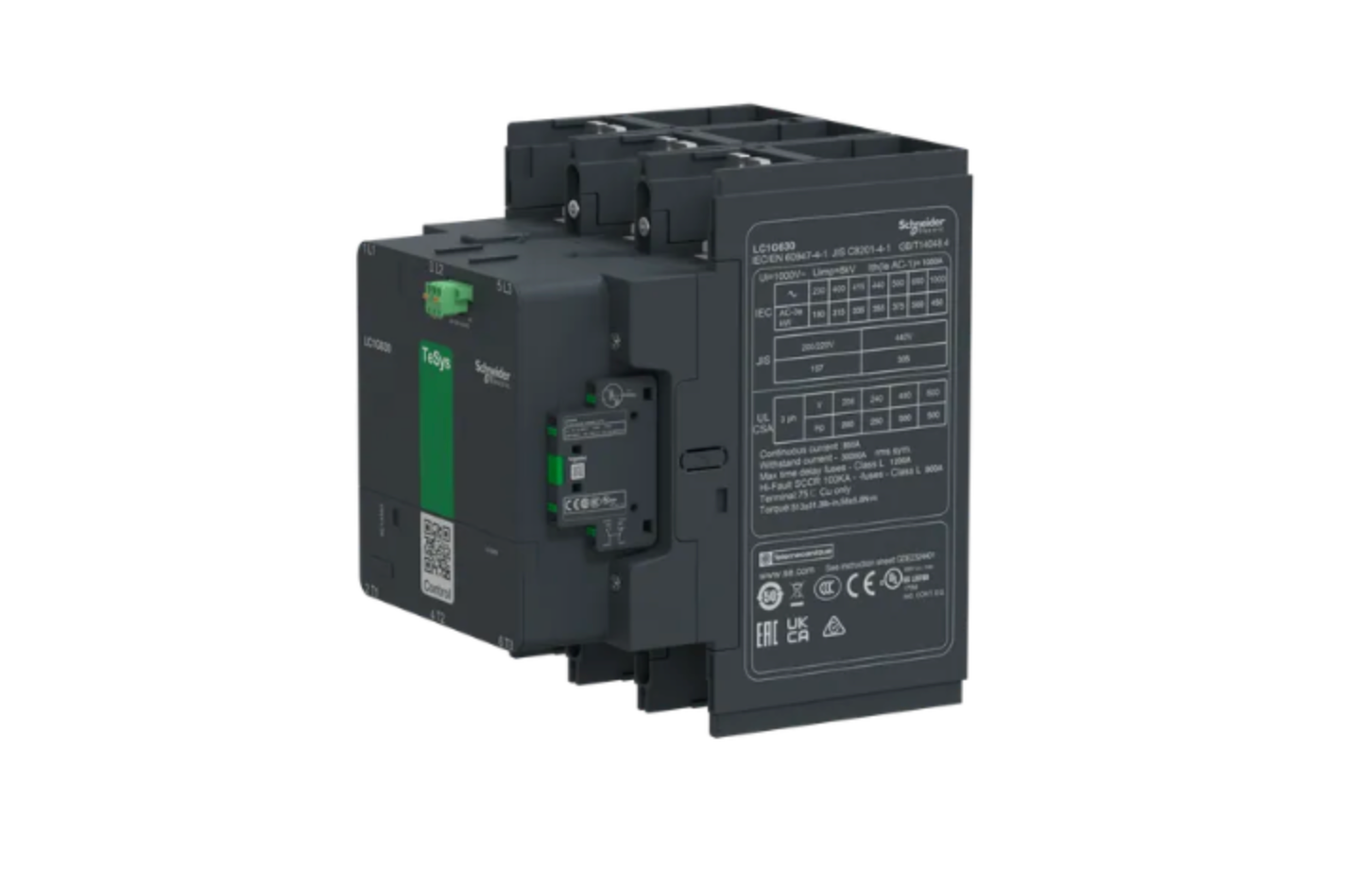 Schneider Electric LC1G800KUEN TeSys Giga 3P 800A High Power Contactor 100-250V AC/DC Coil
