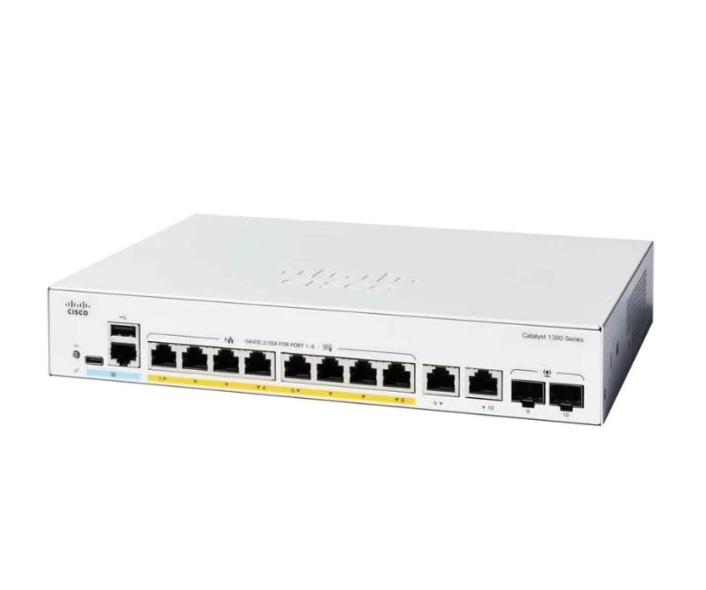 Cisco C1300-8P-E-2G Catalyst 1300 8-Port PoE+ Managed Layer 3 Ethernet Switch
