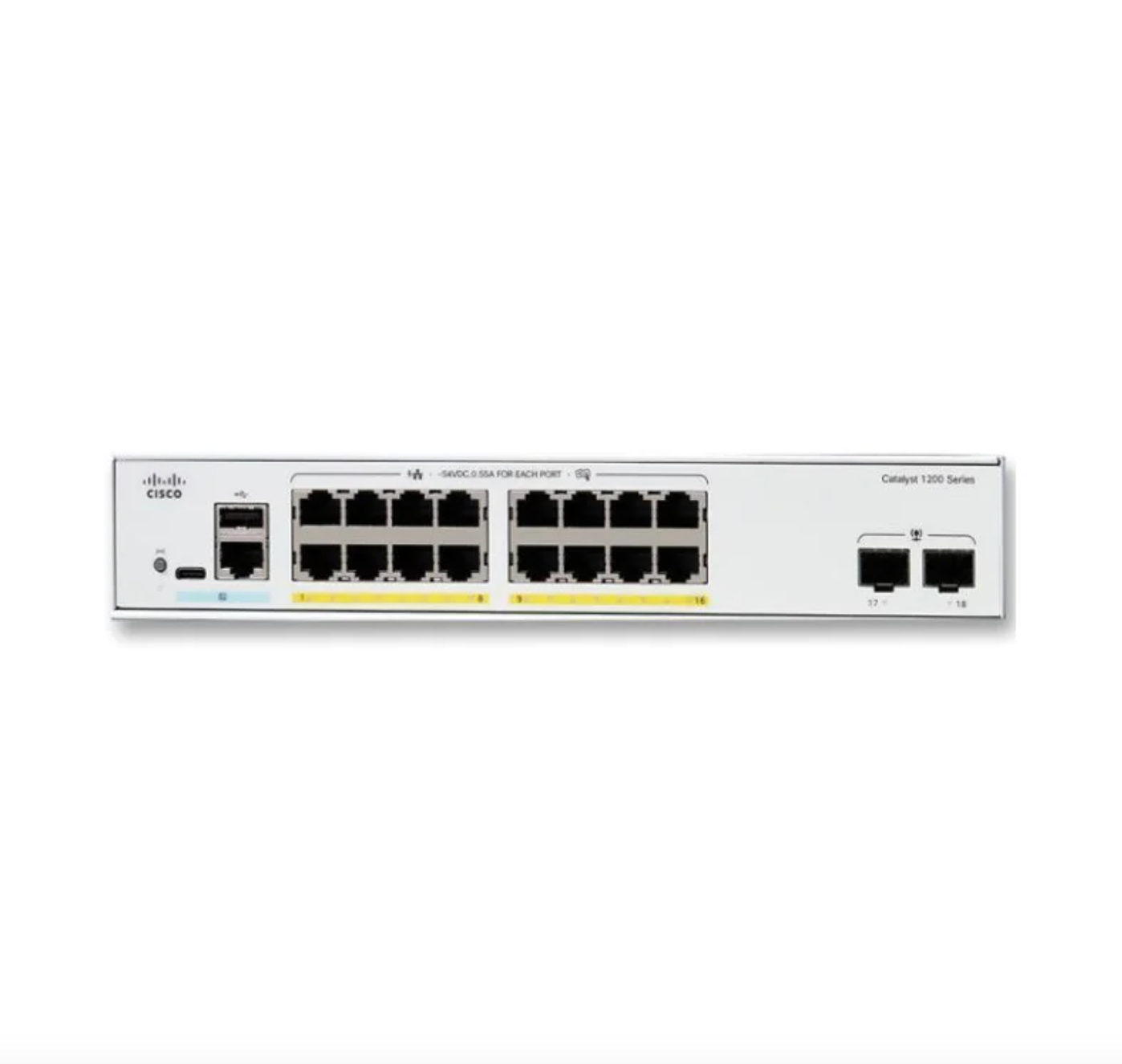 Cisco C1200-16P-2G 16-Port Gigabit PoE+ Layer 3 Managed Network Switch