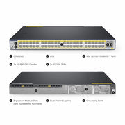 S3410-48TS-P, 48-Port Gigabit Ethernet L2+ PoE+ Switch, 48 x PoE+ Ports @740W, with 2 x 10Gb SFP+ Uplinks and 2 x Combo SFP Ports, PicOS®, Support MLAG, Broadcom Chip