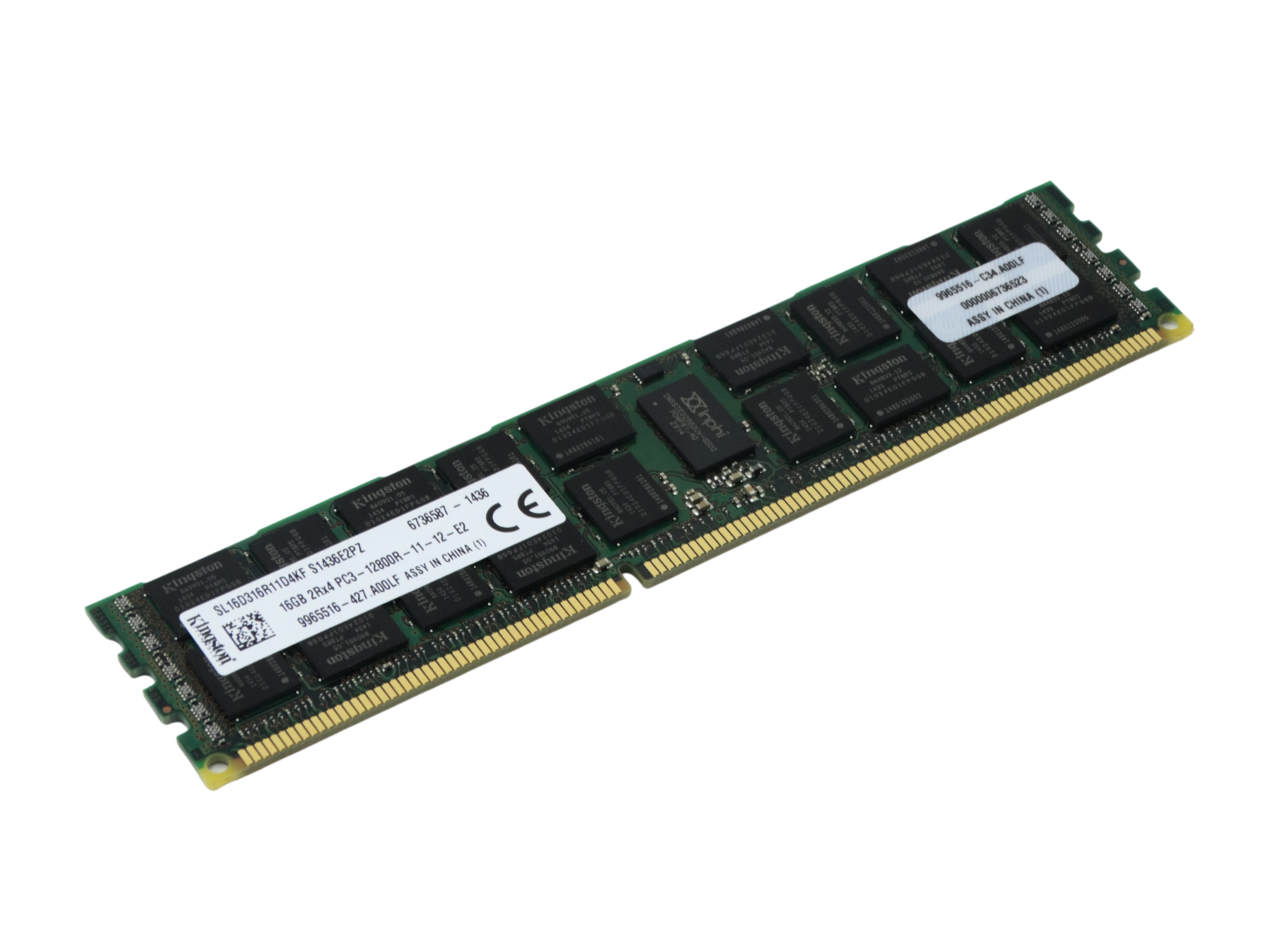 Kingston 16GB 2Rx4 PC3-12800R DDR3 ECC Registered Memory (687465-001-3RDPARTY)