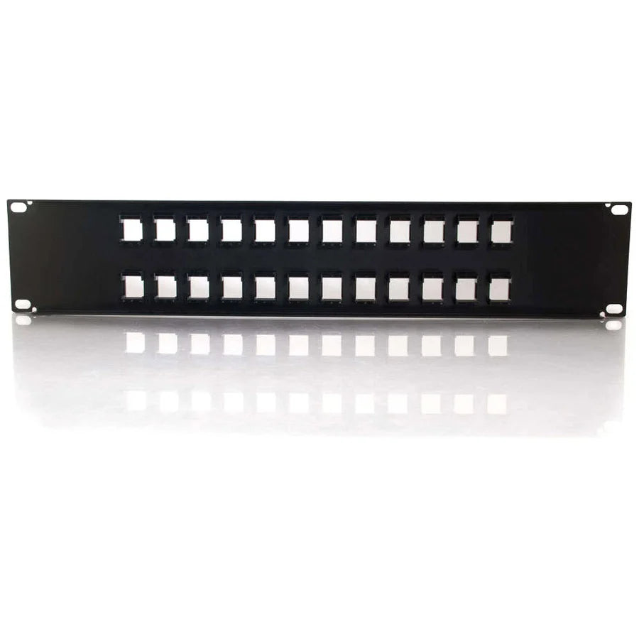 C2G 24-Port Blank Keystone/Multimedia Patch Panel