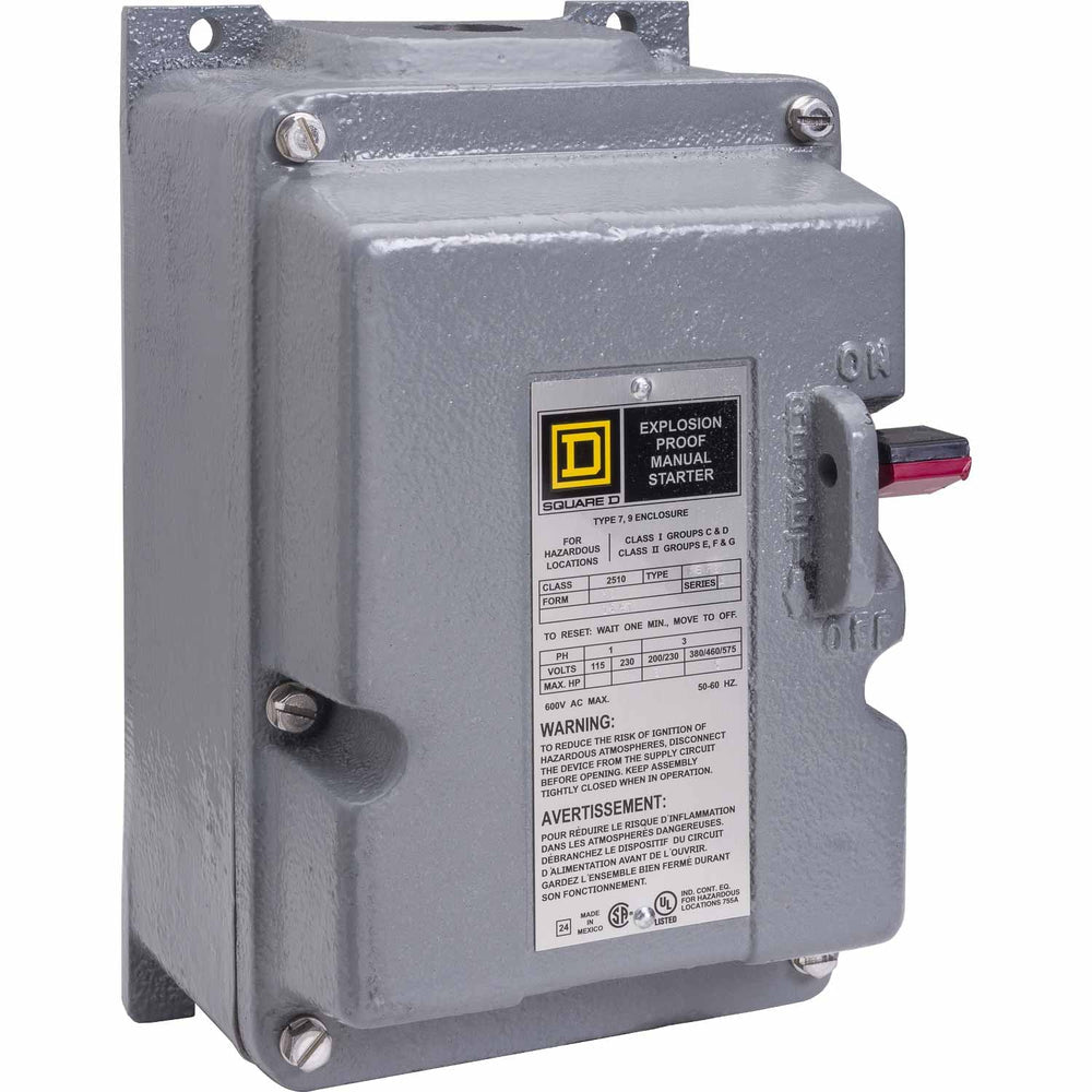 Schneider Electric 2510MBR2 Manual Motor Starter 18A NEMA 7/9 Hazardous Location