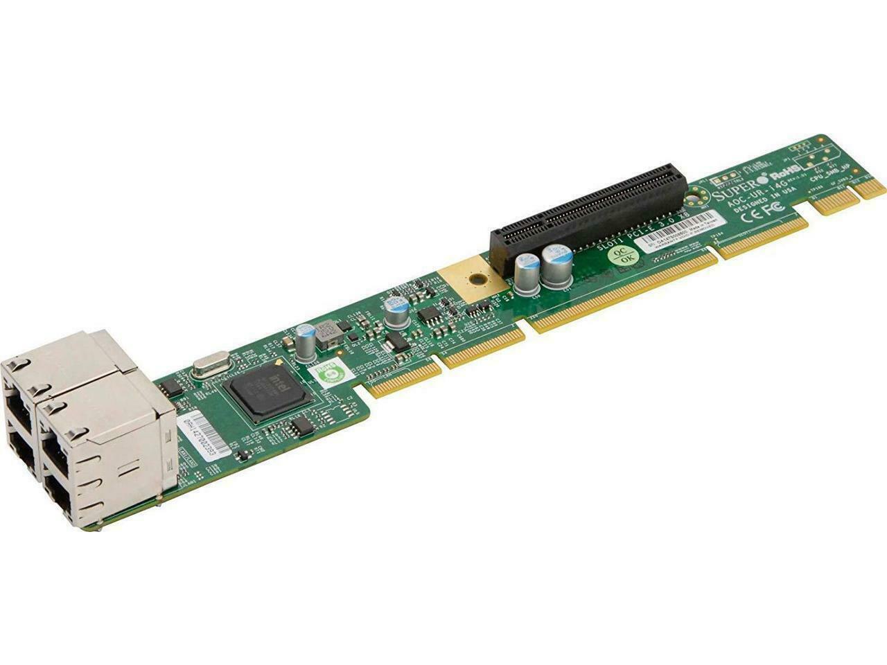 SuperMicro 1U Ultra Riser With 4 GbE Ports Intel i350 (AOC-UR-I4G)