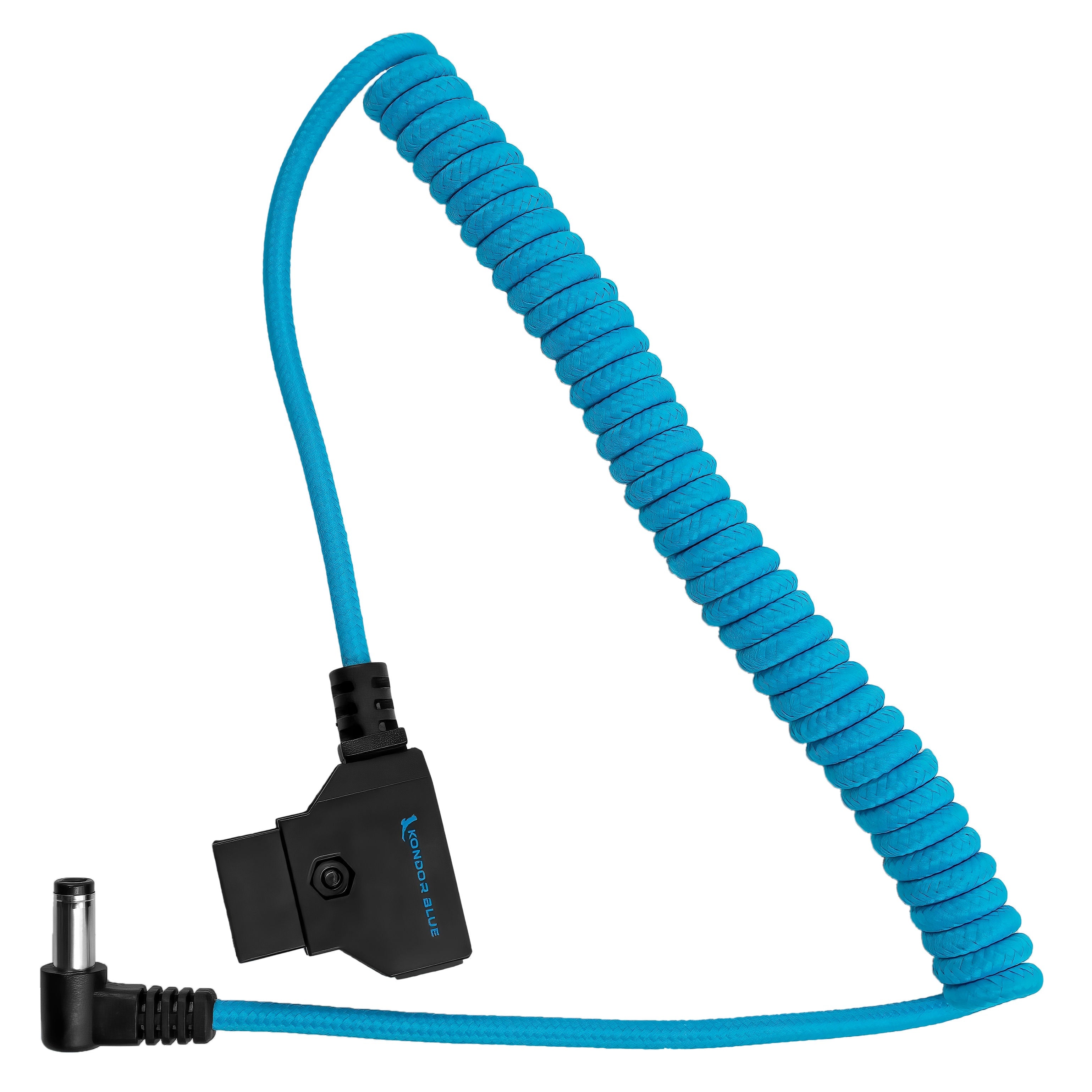 Kondor Blue D-Tap to DC Right Angle Coiled Cable (5.5 x 2.5mm)