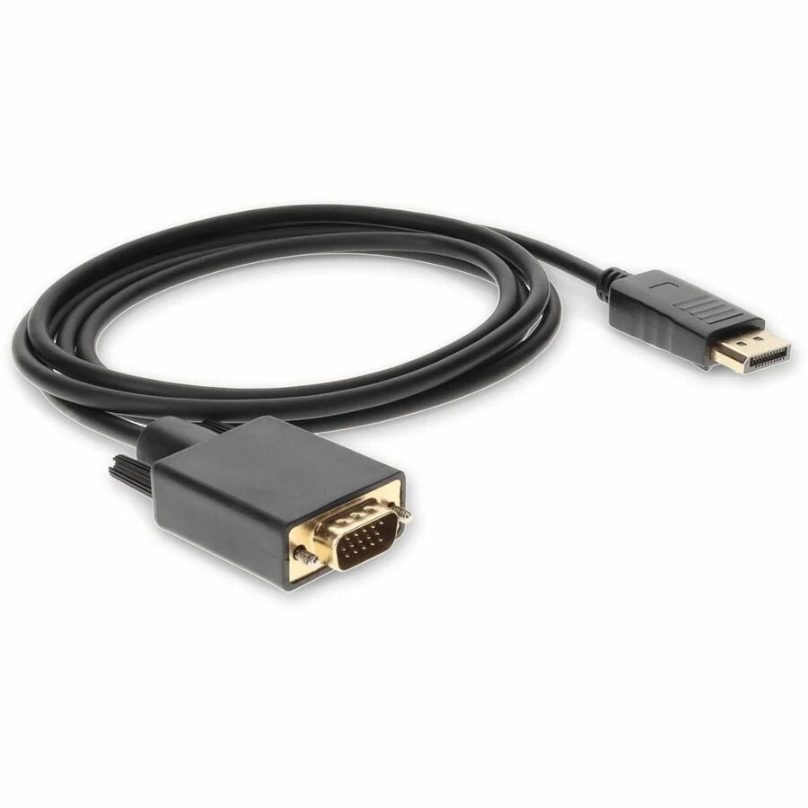 AddOn 6ft DisplayPort 1.2 Male to VGA Male Black Cable For Resolution Up to 1920x1200 (WUXGA)