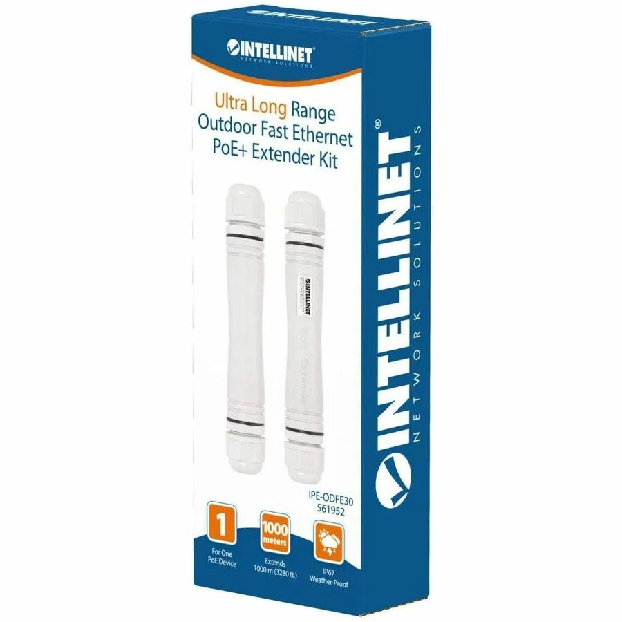Intellinet Ultra Long Range Outdoor Fast Ethernet PoE+ Extender Kit
