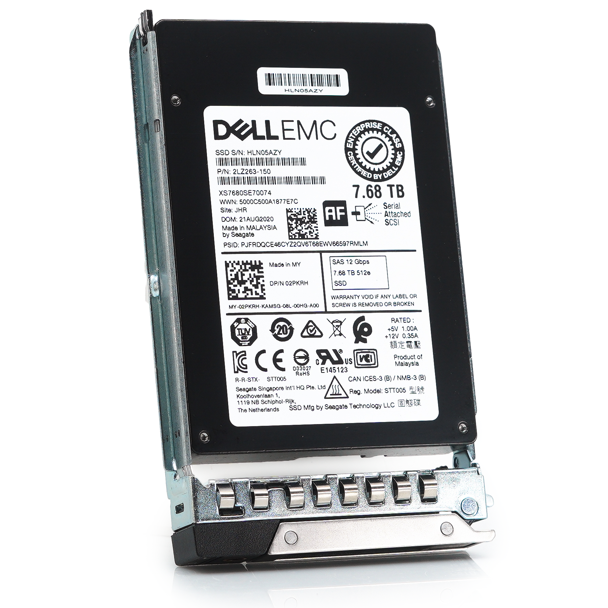 Dell G14 2PKRH XS7680SE70074 7.68TB SAS 12Gb/s 1DWPD Read Intensive 2.5in Solid State Drive