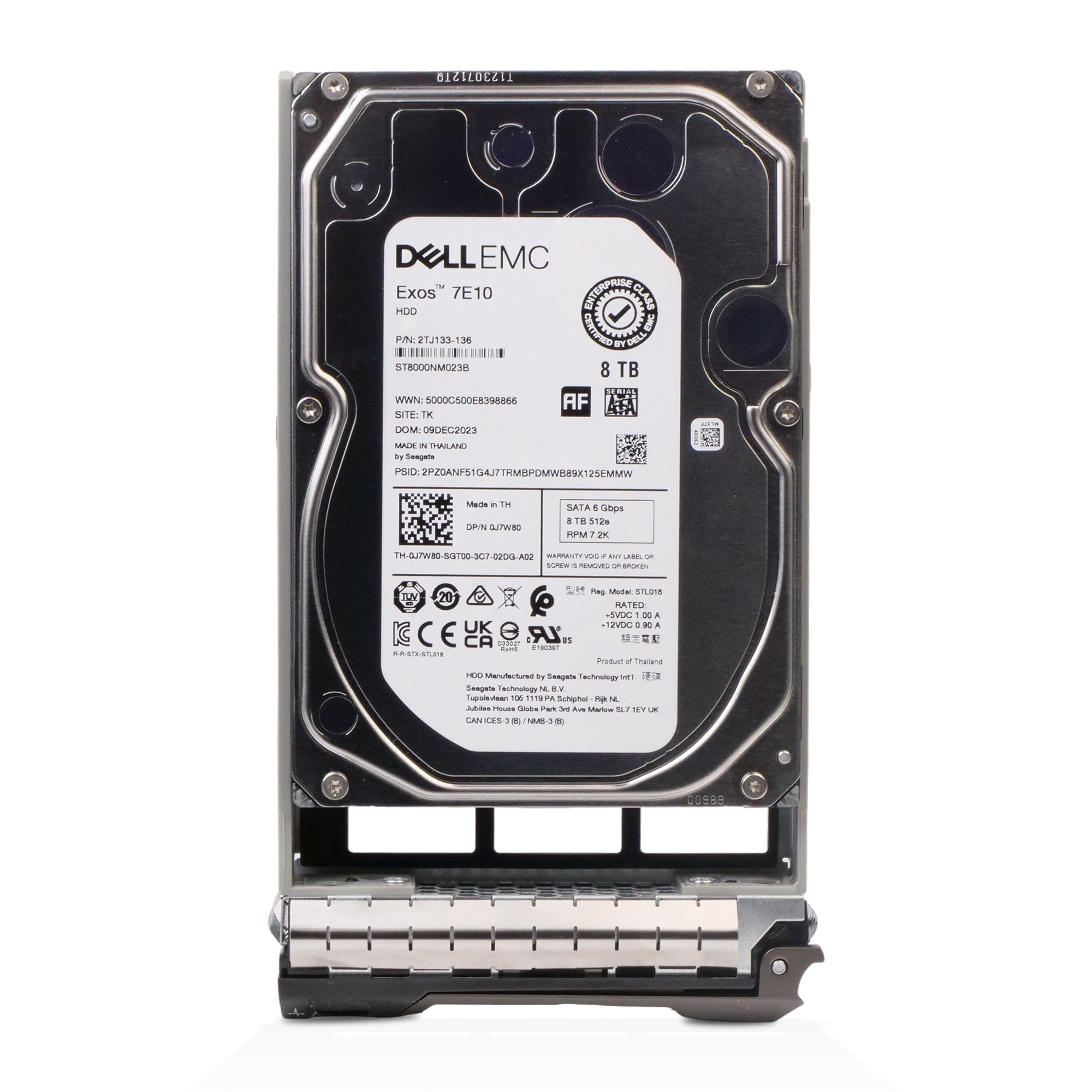 Dell G13 400-AJVL 8TB 7.2K RPM SATA 6Gb/s 512e 256MB 3.5in HDD