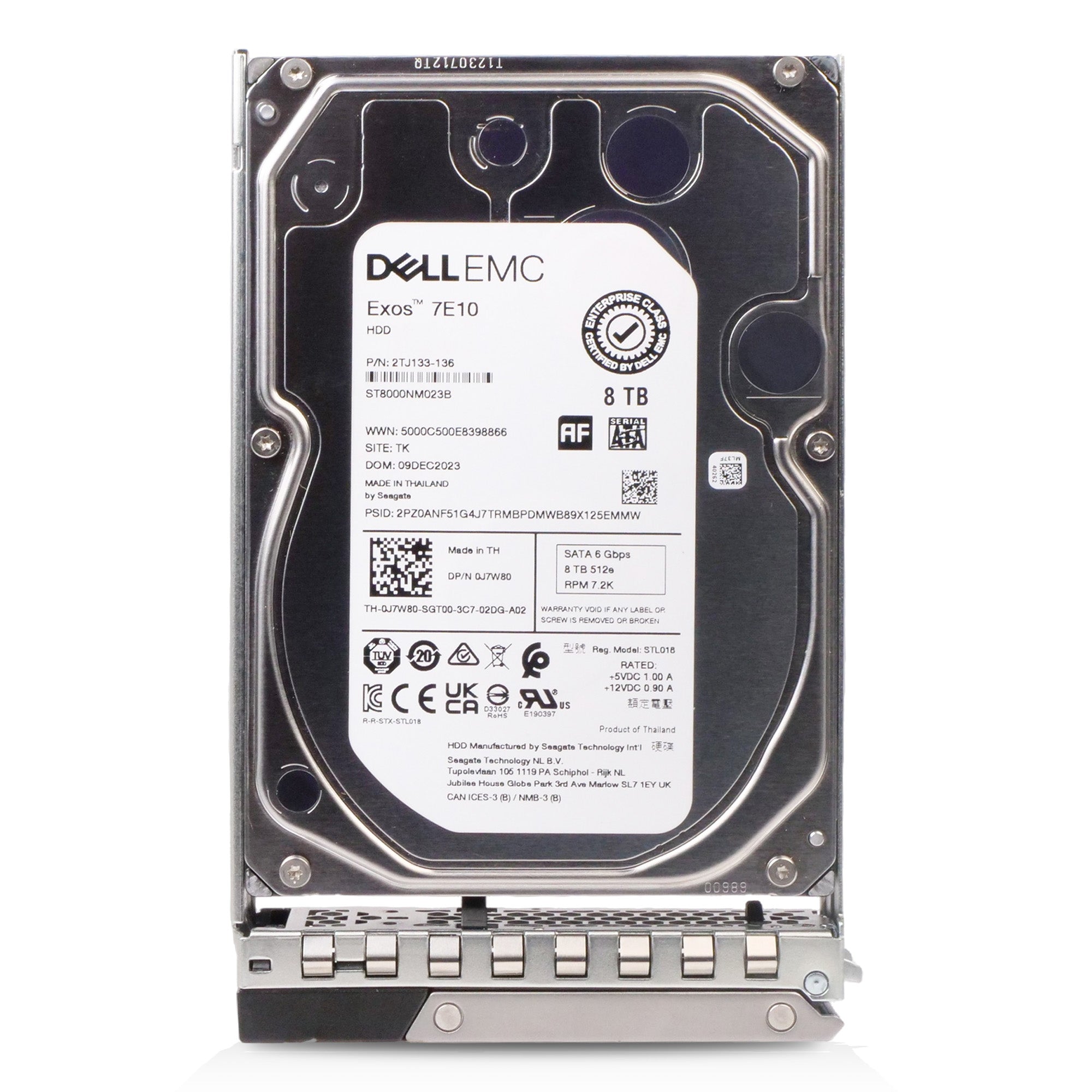 Dell G14 400-ATKW 8TB 7.2K RPM SATA 6Gb/s 512e 256MB 3.5in HDD