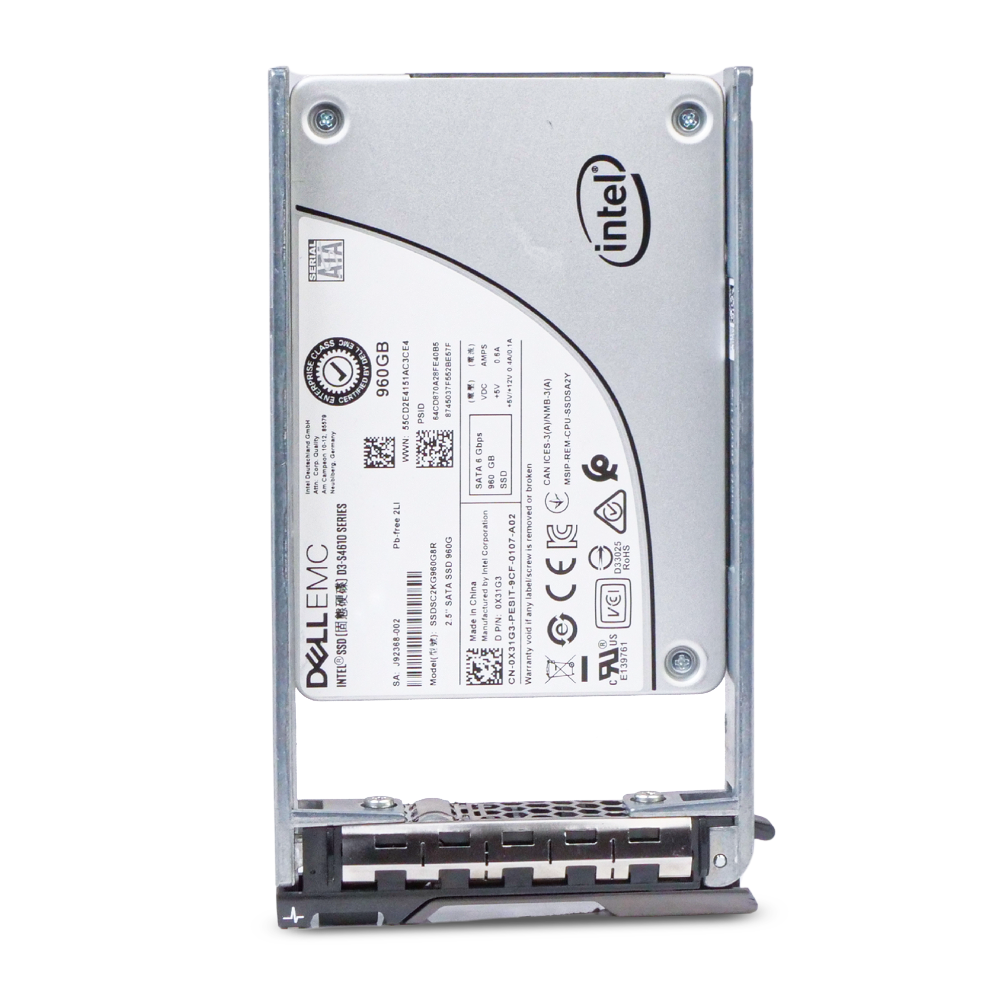 Dell G13 400-ALGJ 960GB 3 DWPD SATA 6Gb/s 3D TLC 2.5in Refurbished Mixed Use SSD