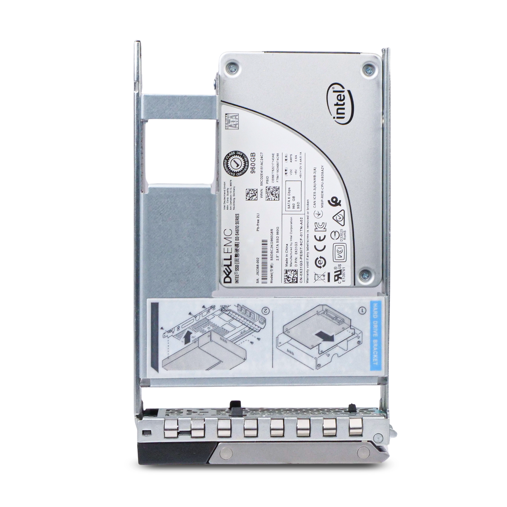 Dell G14 400-BDOI 960GB 3 DWPD SATA 6Gb/s 3D TLC Mixed Use Hybrid 3.5in Refurbished SSD