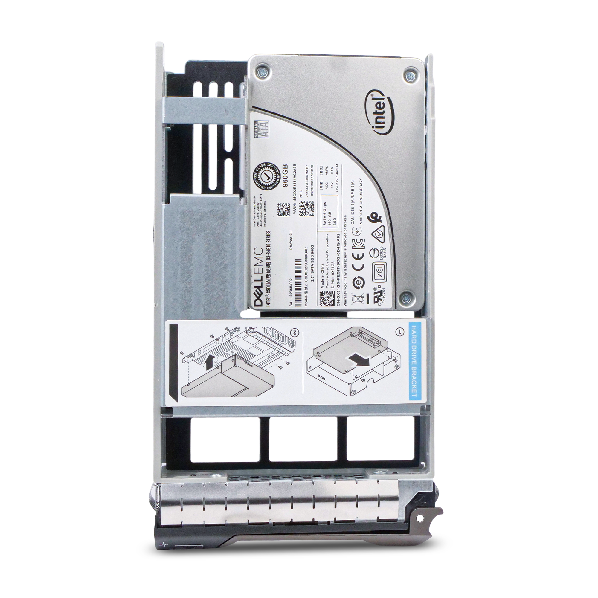 Dell G13 00KT5H 960GB 3 DWPD SATA 6Gb/s 3D TLC Mixed-Used Hybrid 3.5in Refurbished SSD
