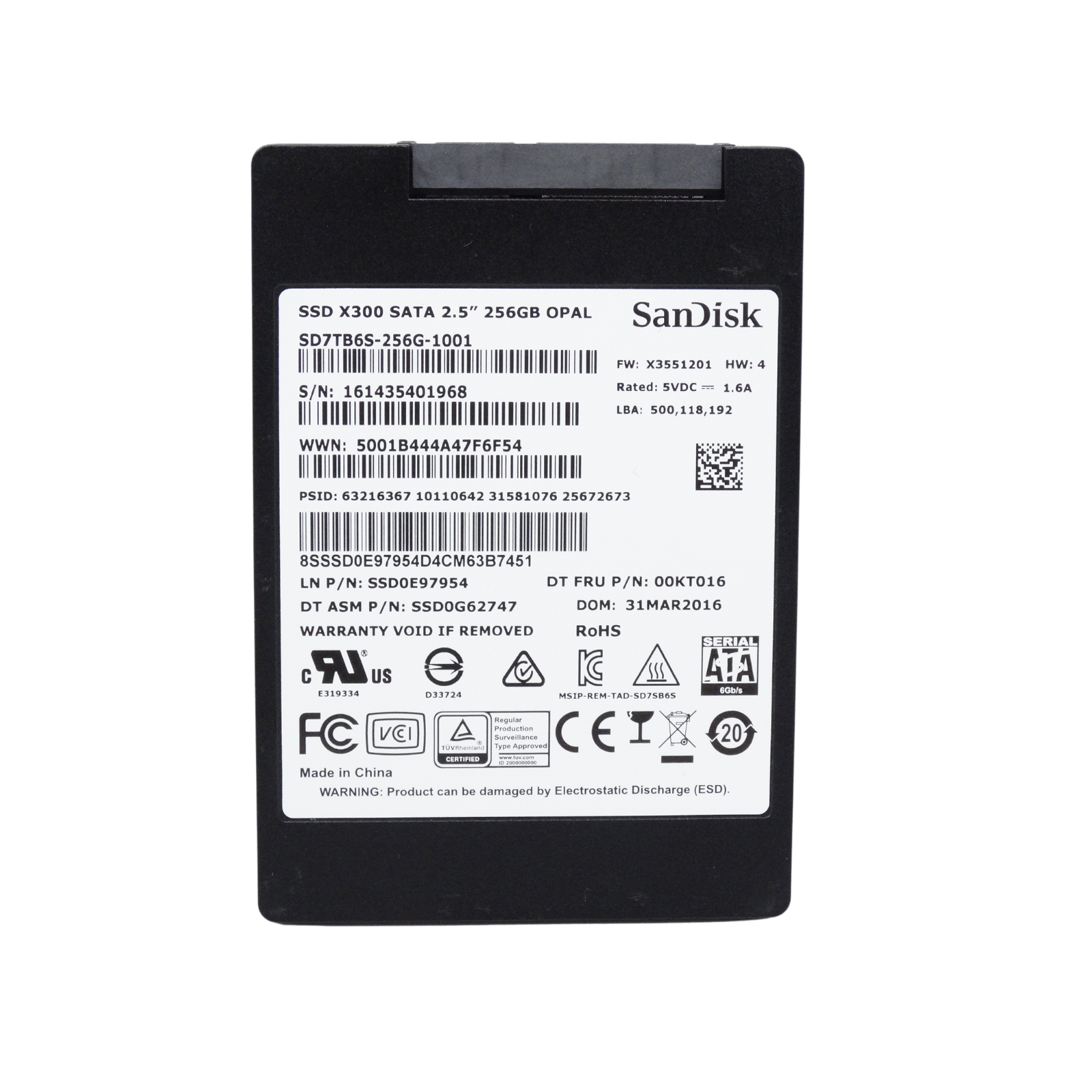 Lenovo 256GB MLC SATA 6Gbps  2.5'' SSD Solid State Drive (SD7TB6S-256G-1001)