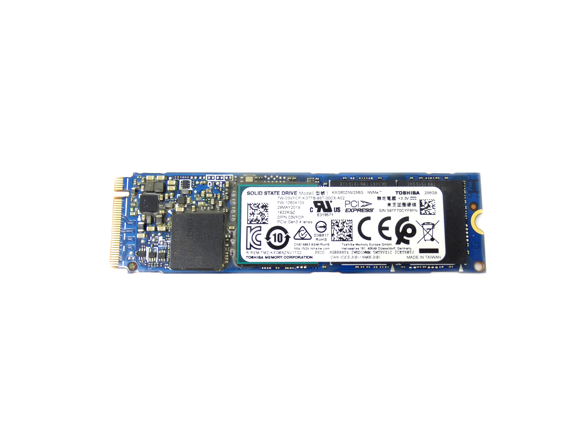 Dell 256GB M.2 Gen3 x4 PCIe Express NVMe SSD (3VFCP)