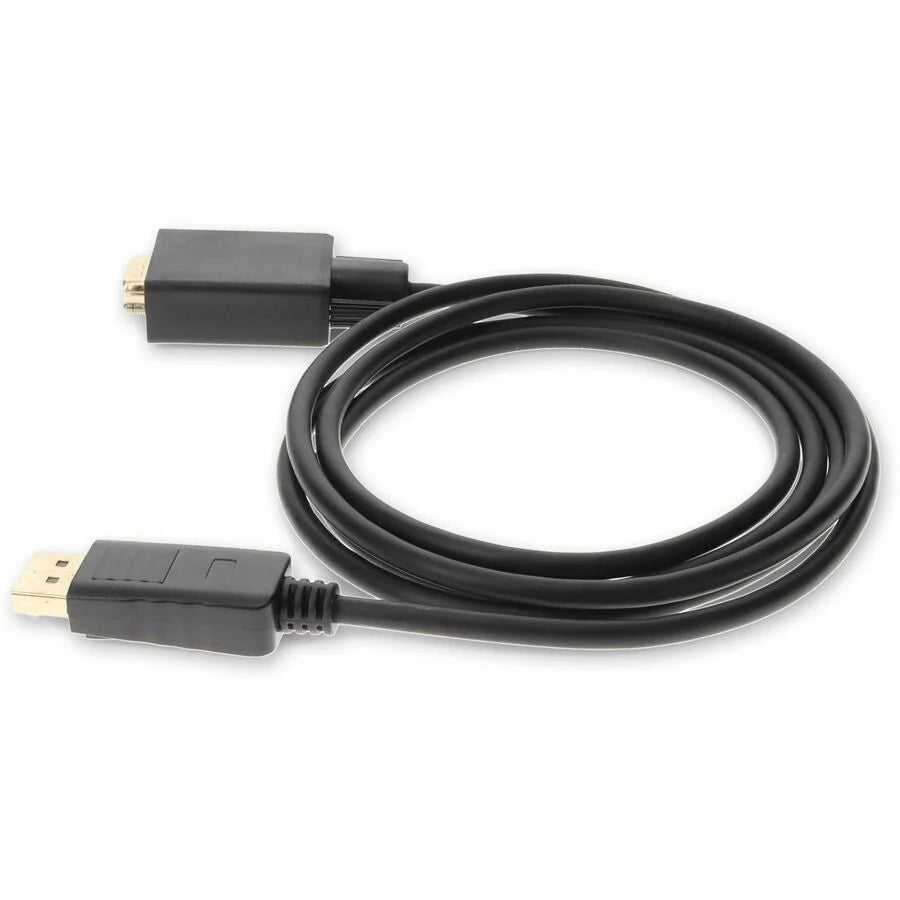 AddOn 6ft DisplayPort 1.2 Male to VGA Male Black Cable For Resolution Up to 1920x1200 (WUXGA)