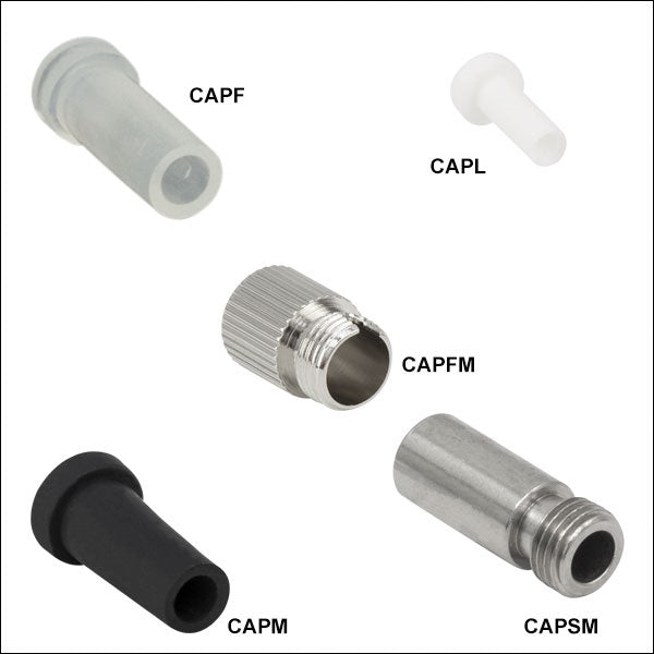 TH-CAPM - Black Rubber Dust Caps for Ø3.2 mm Ferrules, 10 Pack