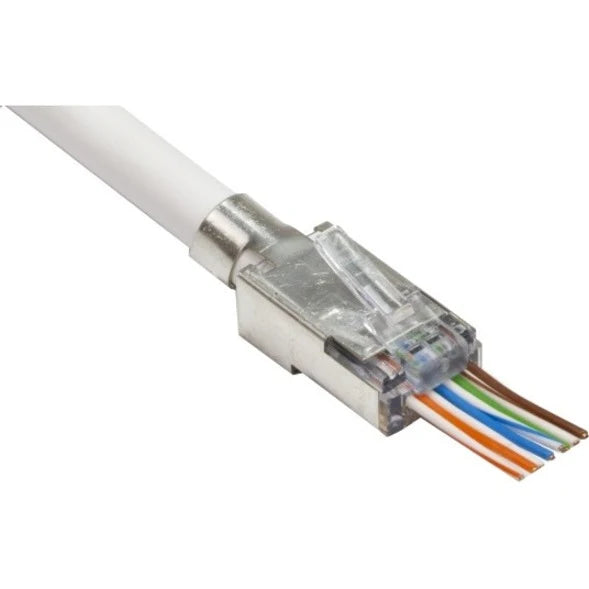 Platinum Tools Shielded EZ-RJ45 for CAT5e & CAT6 with External Ground