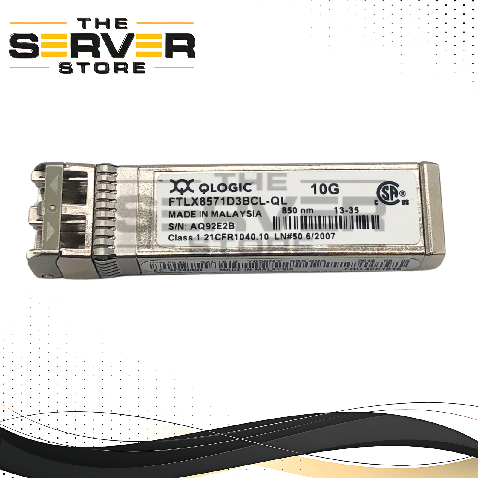 QLogic Finisar 10GbE SFP+ SR 850nm Optical Transceiver FTLX8571D3BCL-QL