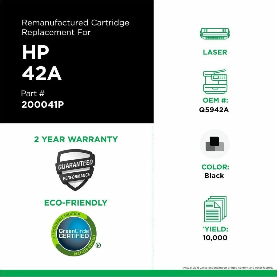 Clover Imaging Remanufactured Toner Cartridge for HP 42A (Q5942A)