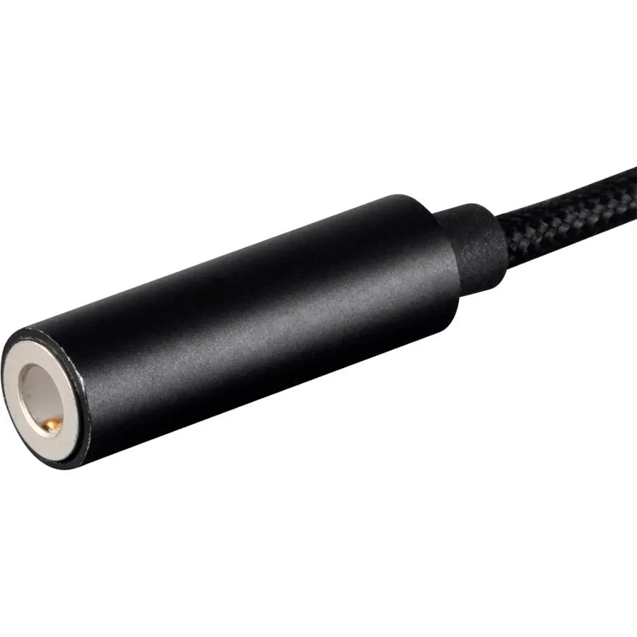 Monoprice MFi Certified Lightning to 3.5mm Audio Adapter, Nylon Braid, Black