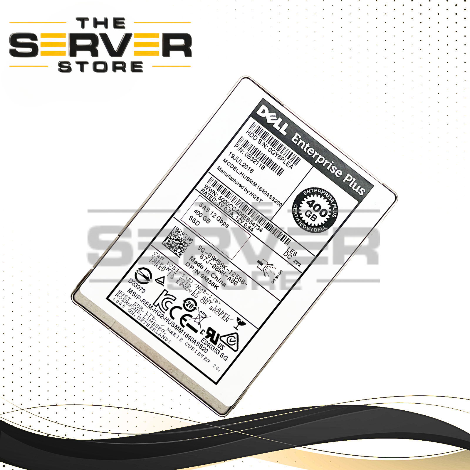 Dell Enterprise Plus 400GB SAS 12G SFF 2.5" SSD HUSMM1640ASS200 0B32118 (No Tray)