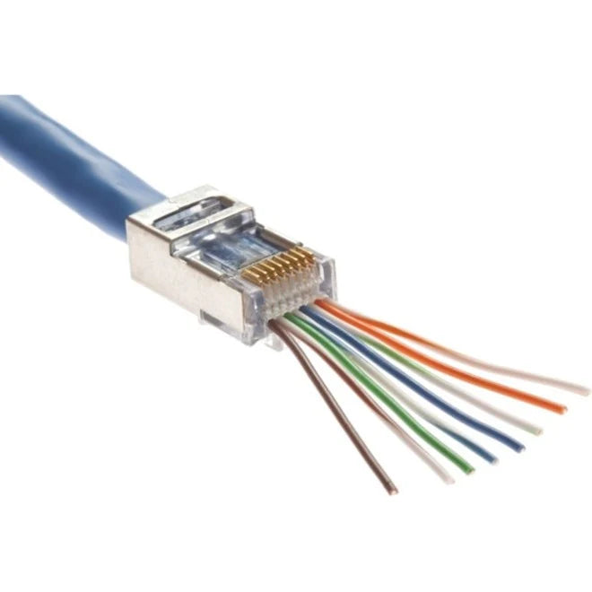 Platinum Tools Shielded EZ-RJ45 for CAT5e & CAT6 with Internal Ground