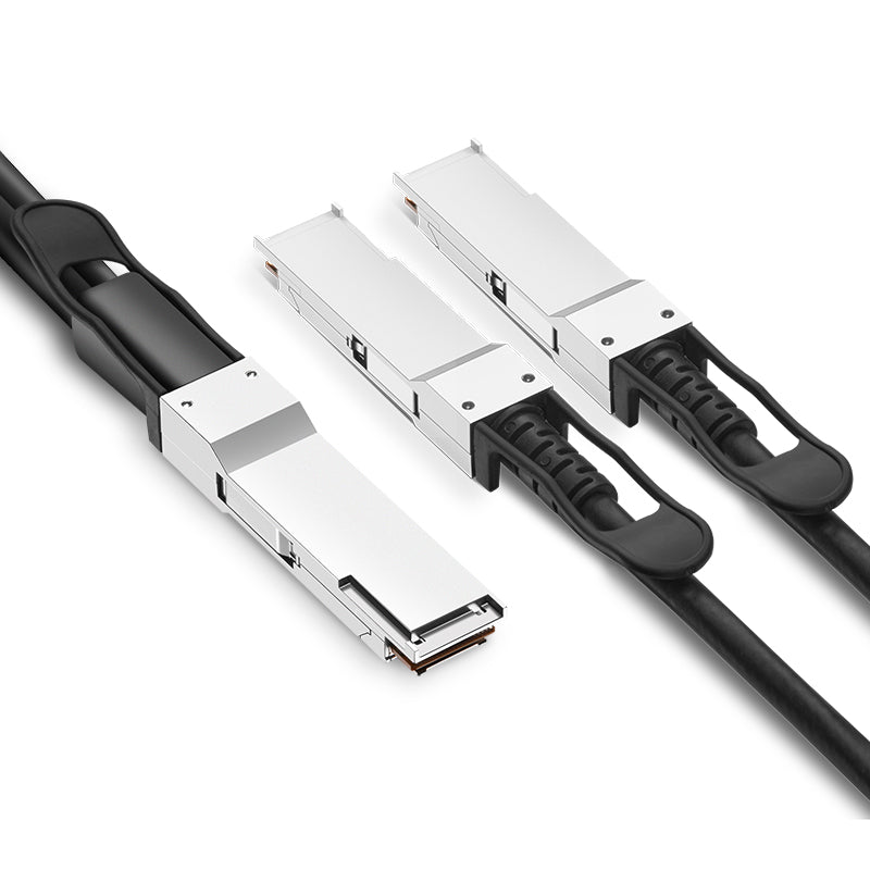 NSComm 400G PAM4 QSFP-DD to 2x200G QSFP56 Direct Attach PVC Copper Cable, up to 3m