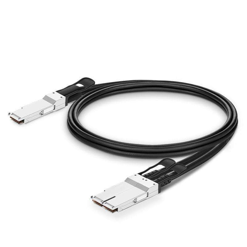 NSComm 400G PAM4 QSFP-DD to 2x200G QSFP56 Direct Attach PVC Copper Cable, up to 3m
