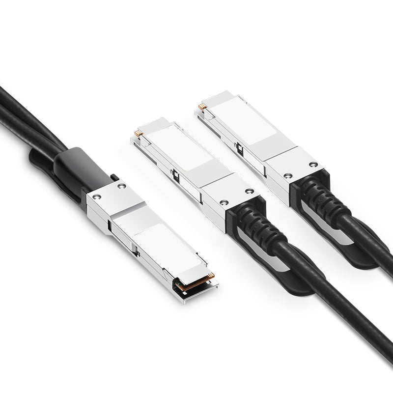 NSComm 400G PAM4 QSFP-DD to 2x200G QSFP56 Direct Attach PVC Copper Cable, up to 3m