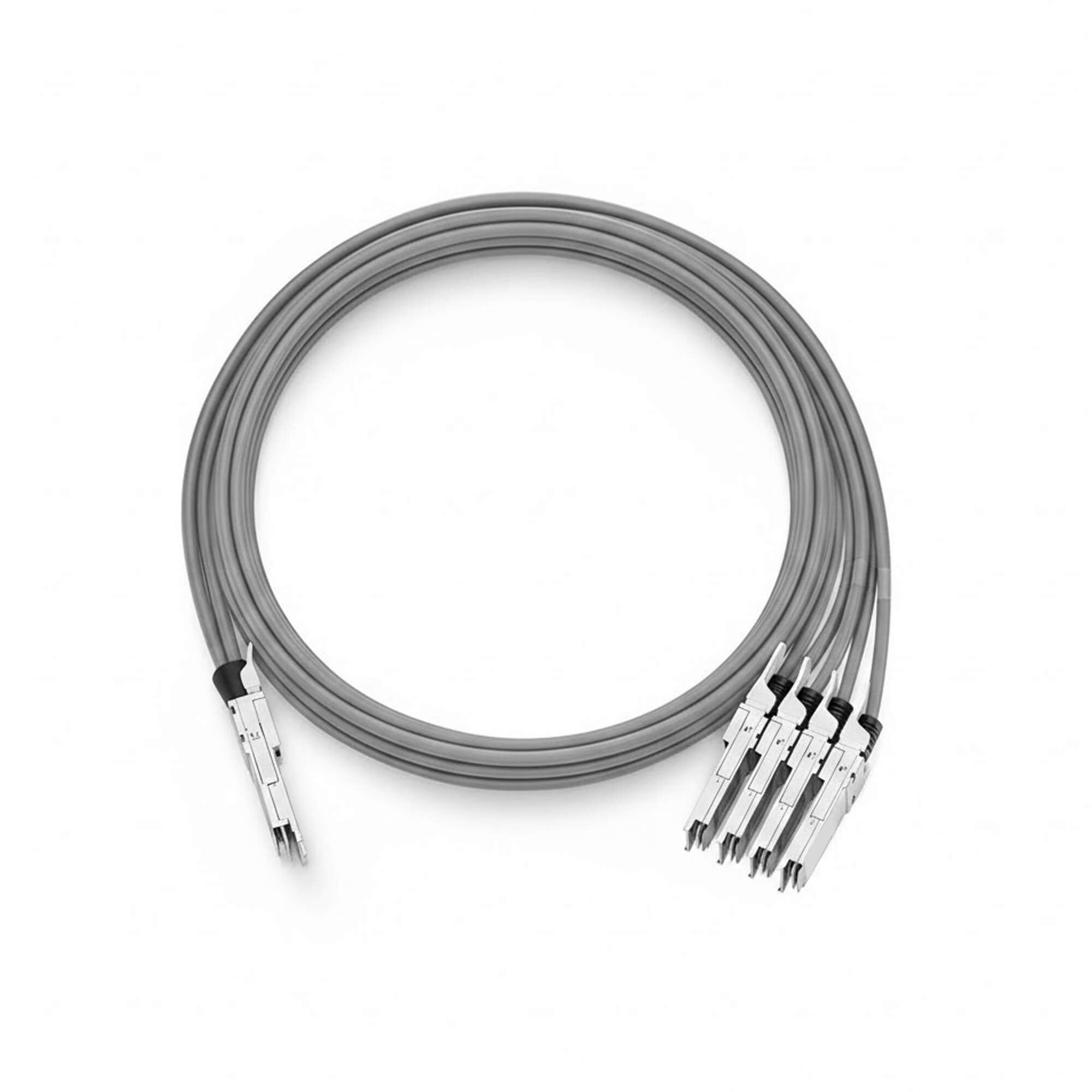 NSComm NVIDIA/Mellanox Compatible 400G QSFP-DD to 4 x 100G QSFP28 Ethernet Active Electrical Breakout Cable 3m(10ft)