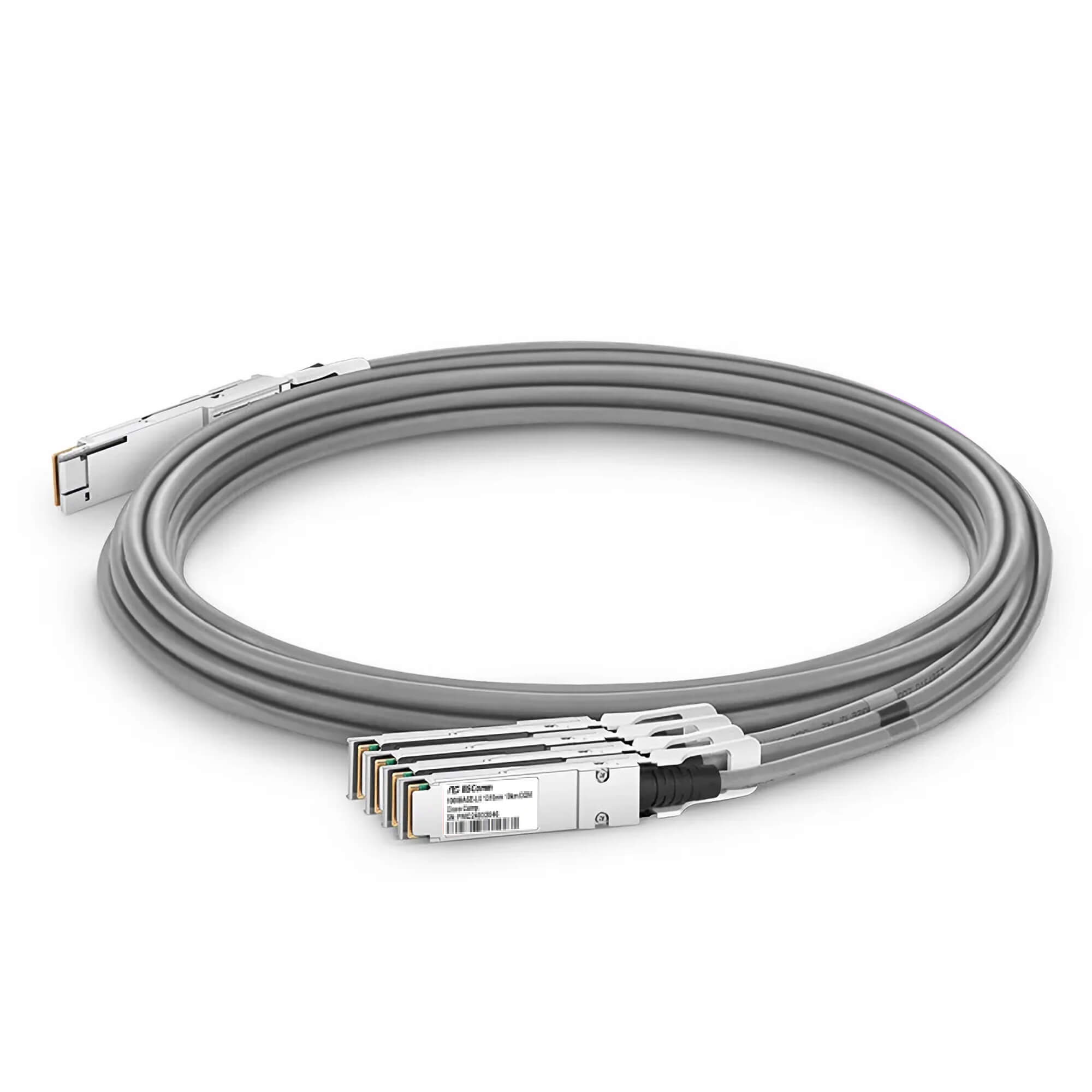 NSComm NVIDIA/Mellanox Compatible 400G QSFP-DD to 4 x 100G QSFP28 Ethernet Active Electrical Breakout Cable 3m(10ft)