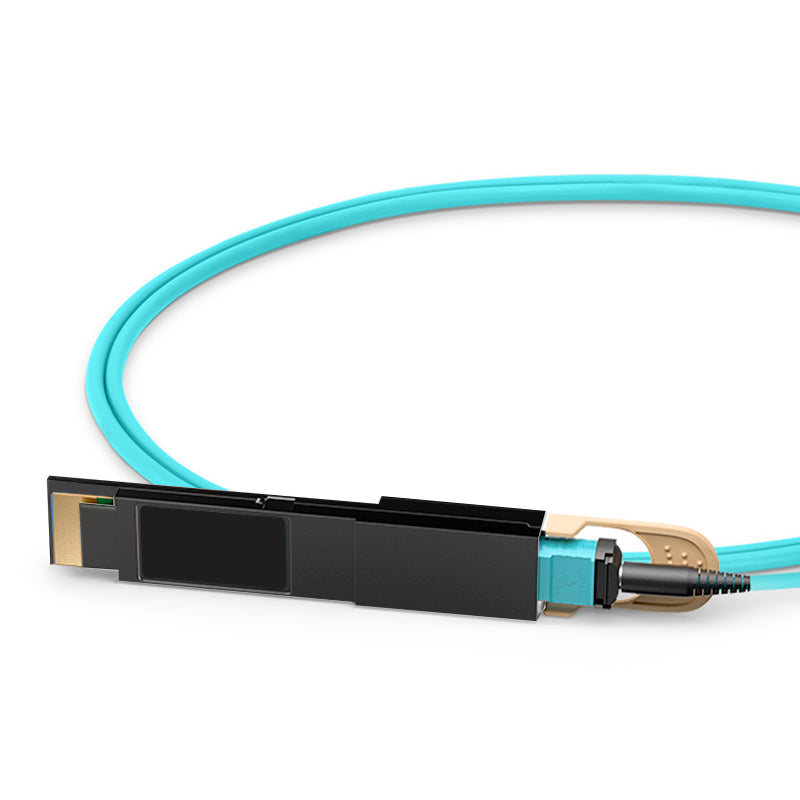 NSComm 400G QSFP56-DD to 2x200G QSFP56 Active Optical Cable, OM3 Multimode, up to 30m