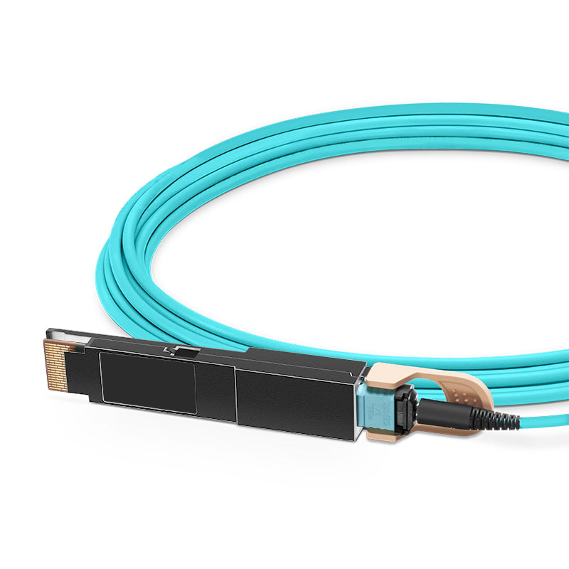 NSComm 400G QSFP56-DD to 4x100G QSFP56 Active Optical Cable, OM3 Multimode, up to 30m