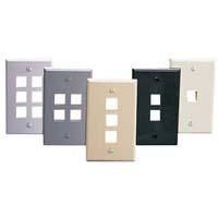 Leviton White Single Gang 1 port Wall Plate W/Label Window