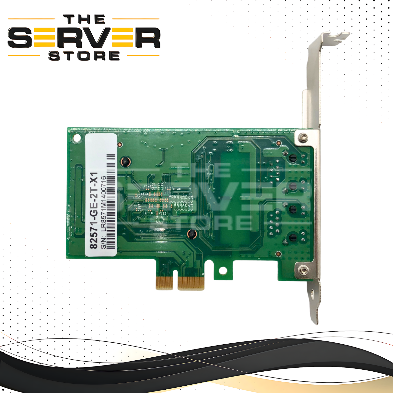 10Gtek PCIe 1.0 x1 to Dual Port 1 Gigabit (1G) RJ45 Network Interface Card (NIC) with Intel 82571EB Controller. P/N: 82571-GE-2T-X1.